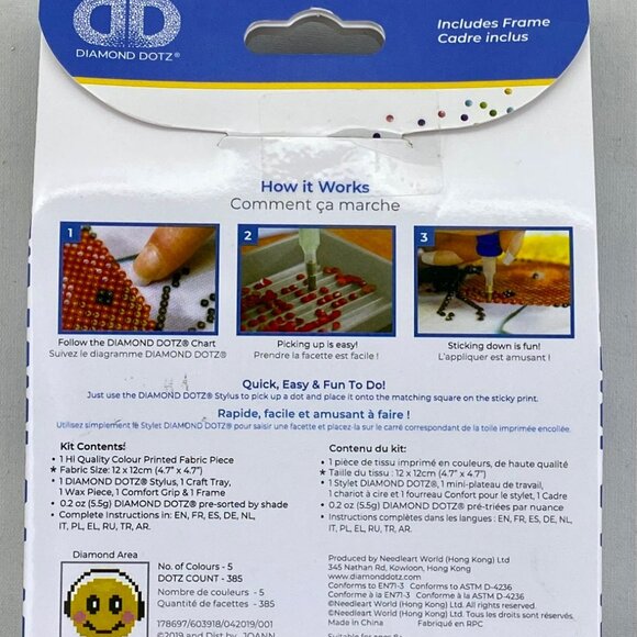 NWT Diamond Dotz Emoji Diamond Art Kit - Picture 2 of 4